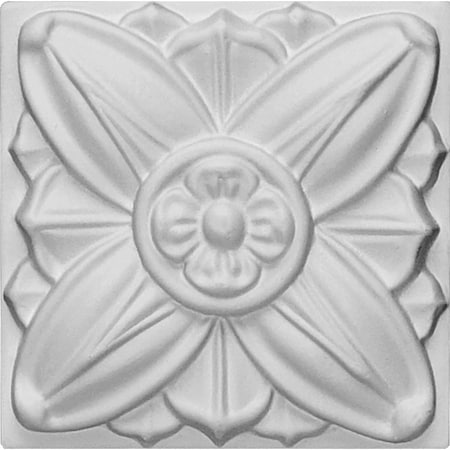 Ekena Millwork 3 1/8"W x 3 1/8"H x 3/4"P Fairfax Square Rosette ROS08X08FA